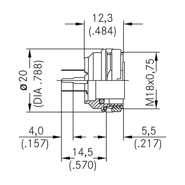 C091 61G105 120 2 Amphenol Tuchel Industrial  Conjuntos de conectores circulares